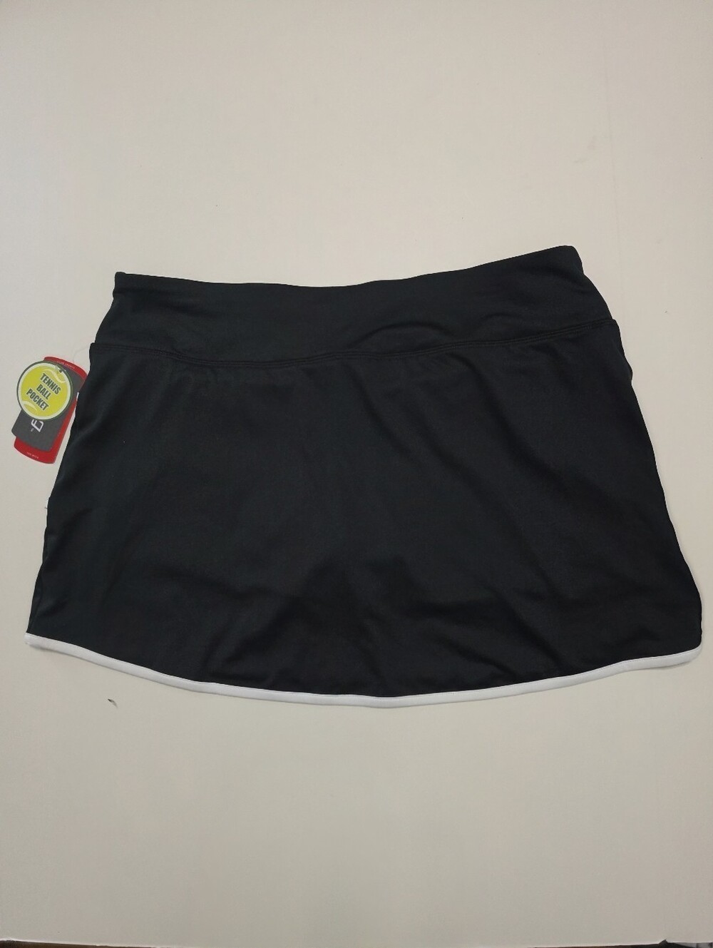 BCG Athletic Black & White Tiered Courtcore Tennis Skort With Ball Pocket Sz L - Picture 2 of 9